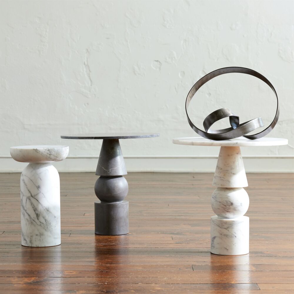 Graffito Marble Accent Table