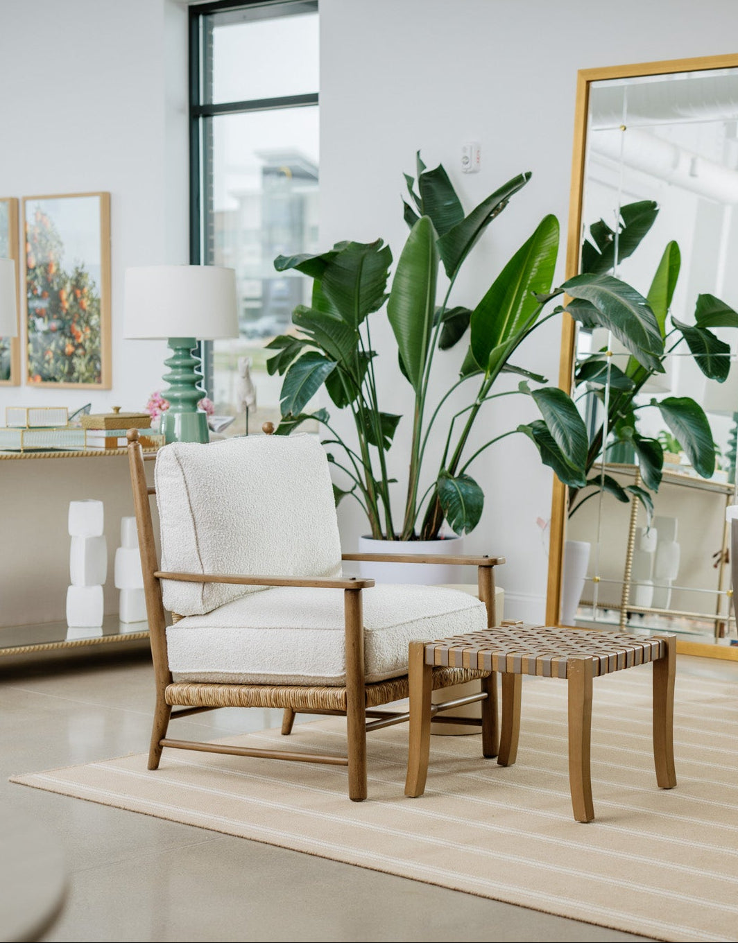 June Woven Frame Lounge Chair