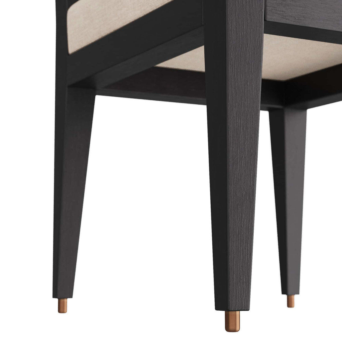 Dining Chair in Grey-Black and Natural-Brown by Jeid Studio