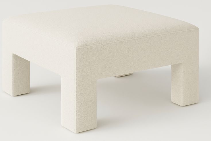 Ottoman in White-Ivory by Jeid Studio
