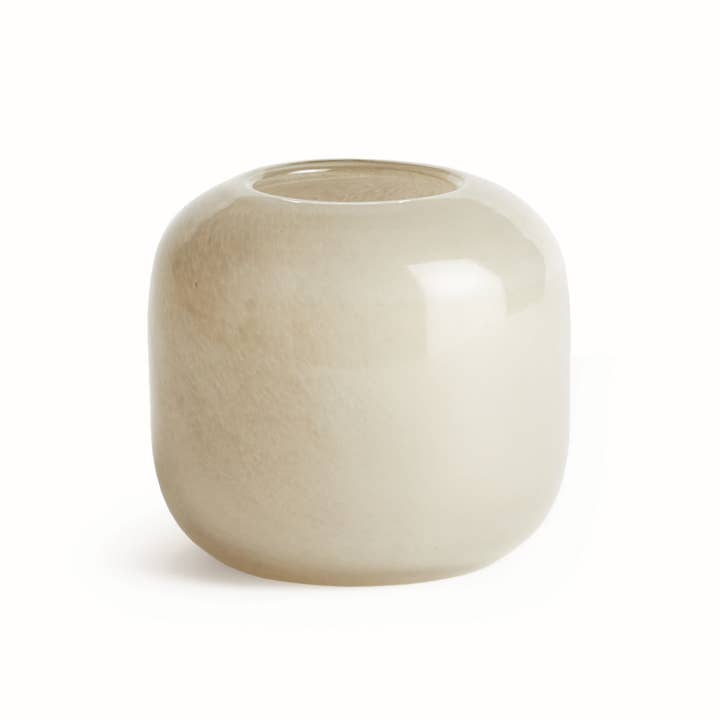 Vase in White-Ivory and Natural-Brown by Jeid Studio