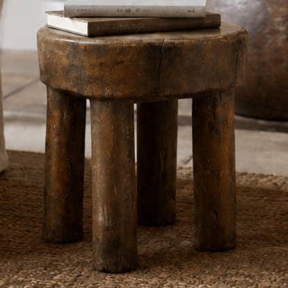 Accent Stool in Natural-Brown by Jeid Studio
