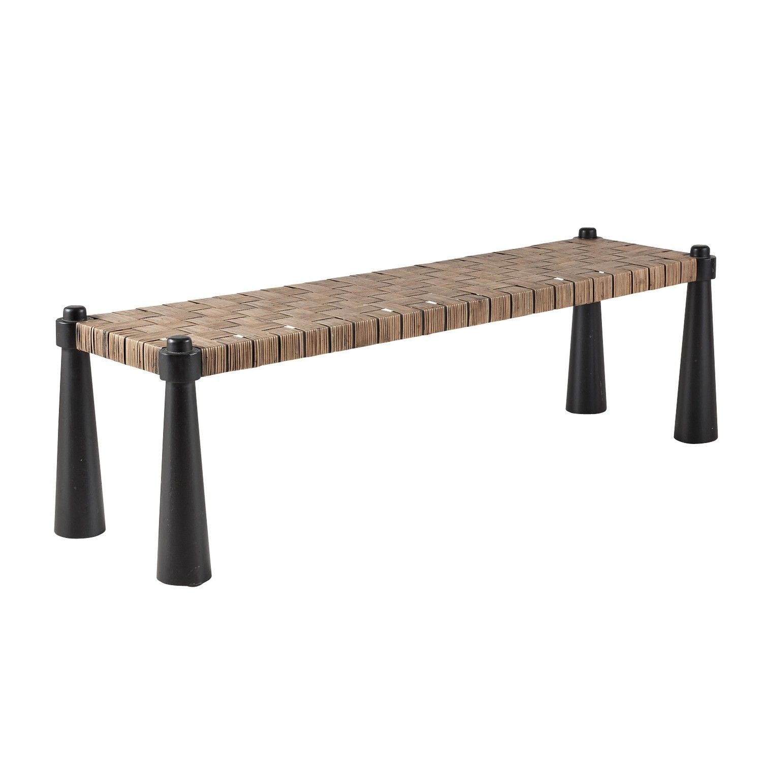 Bench in Natural-Brown and Grey-Black by Jeid Studio