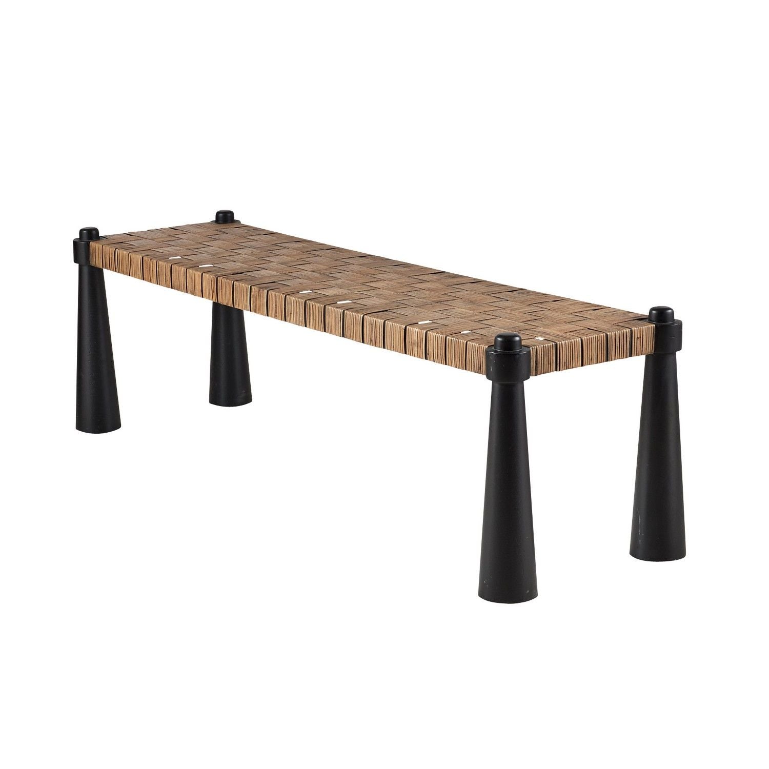 Bench in Natural-Brown and Grey-Black by Jeid Studio