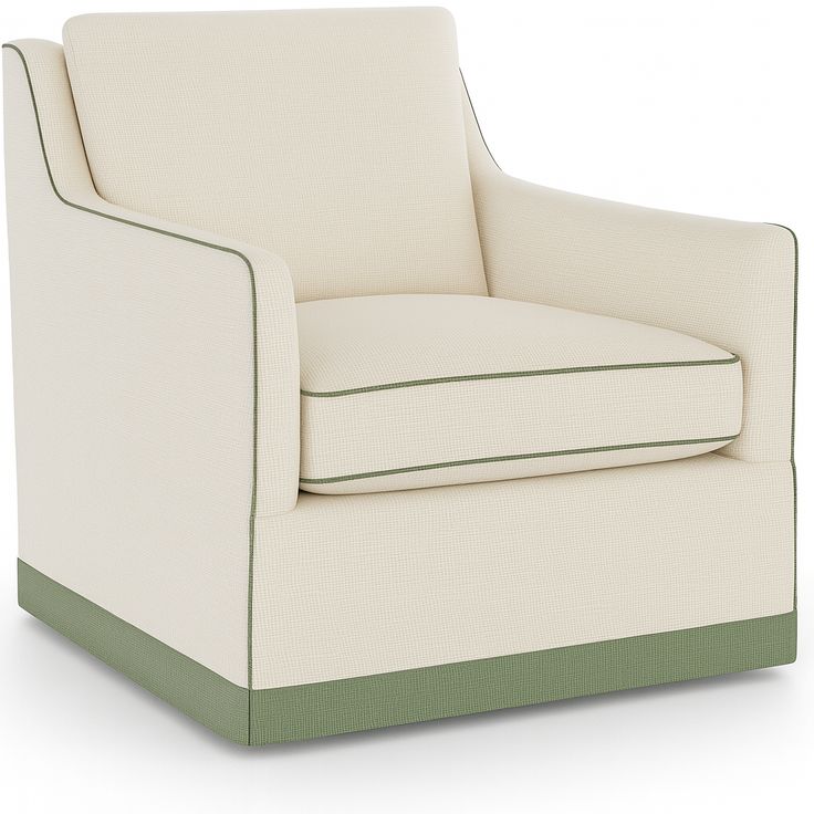 Chair in Green and White-Ivory by Jeid Studio