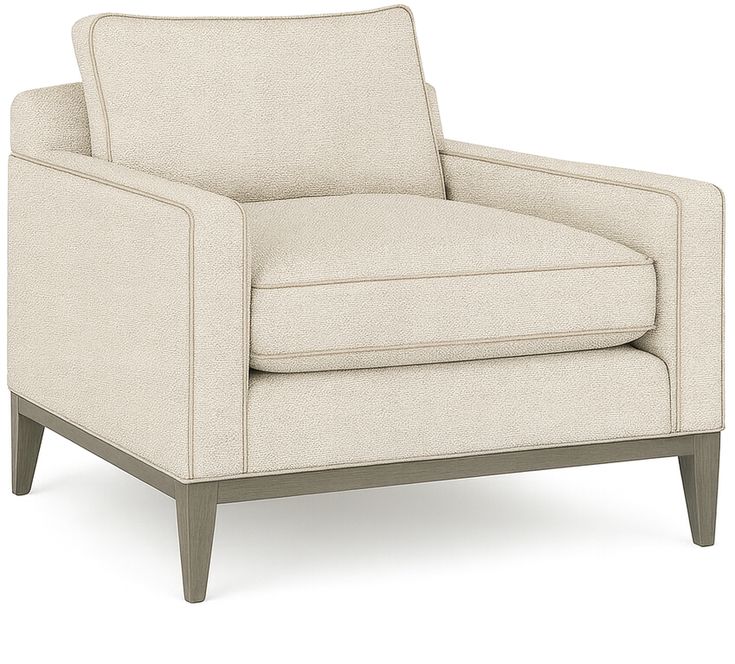 Chair in White-Ivory and Natural-Brown by Jeid Studio