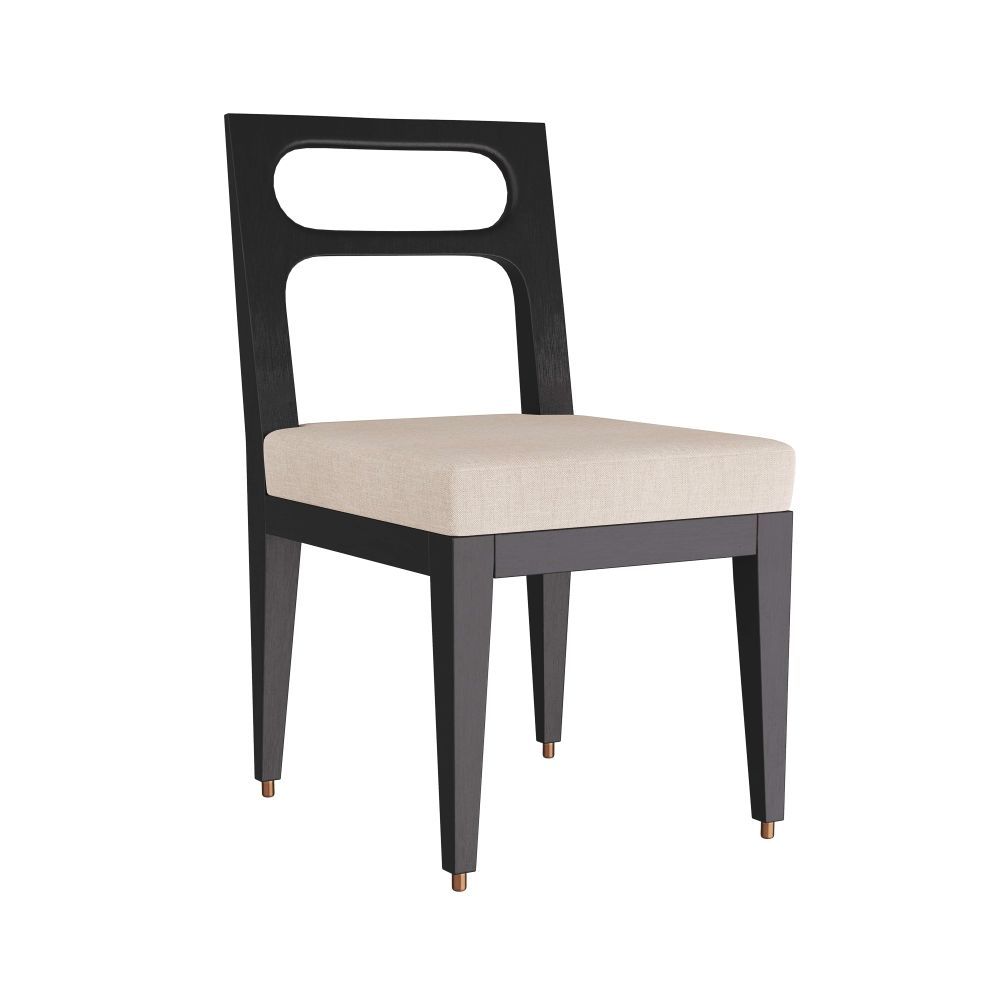 Dining Chair in Grey-Black and Natural-Brown by Jeid Studio