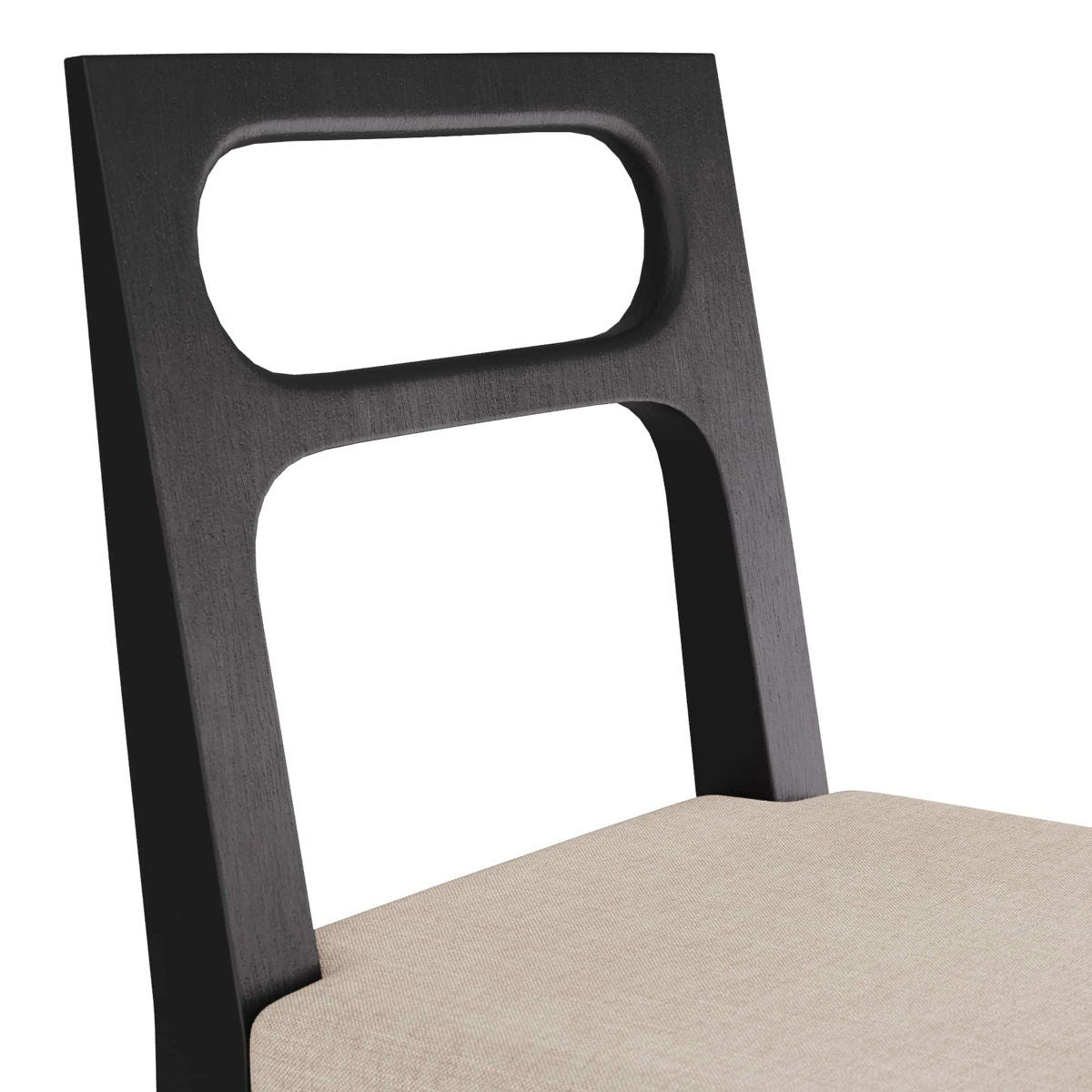 Dining Chair in Grey-Black and Natural-Brown by Jeid Studio