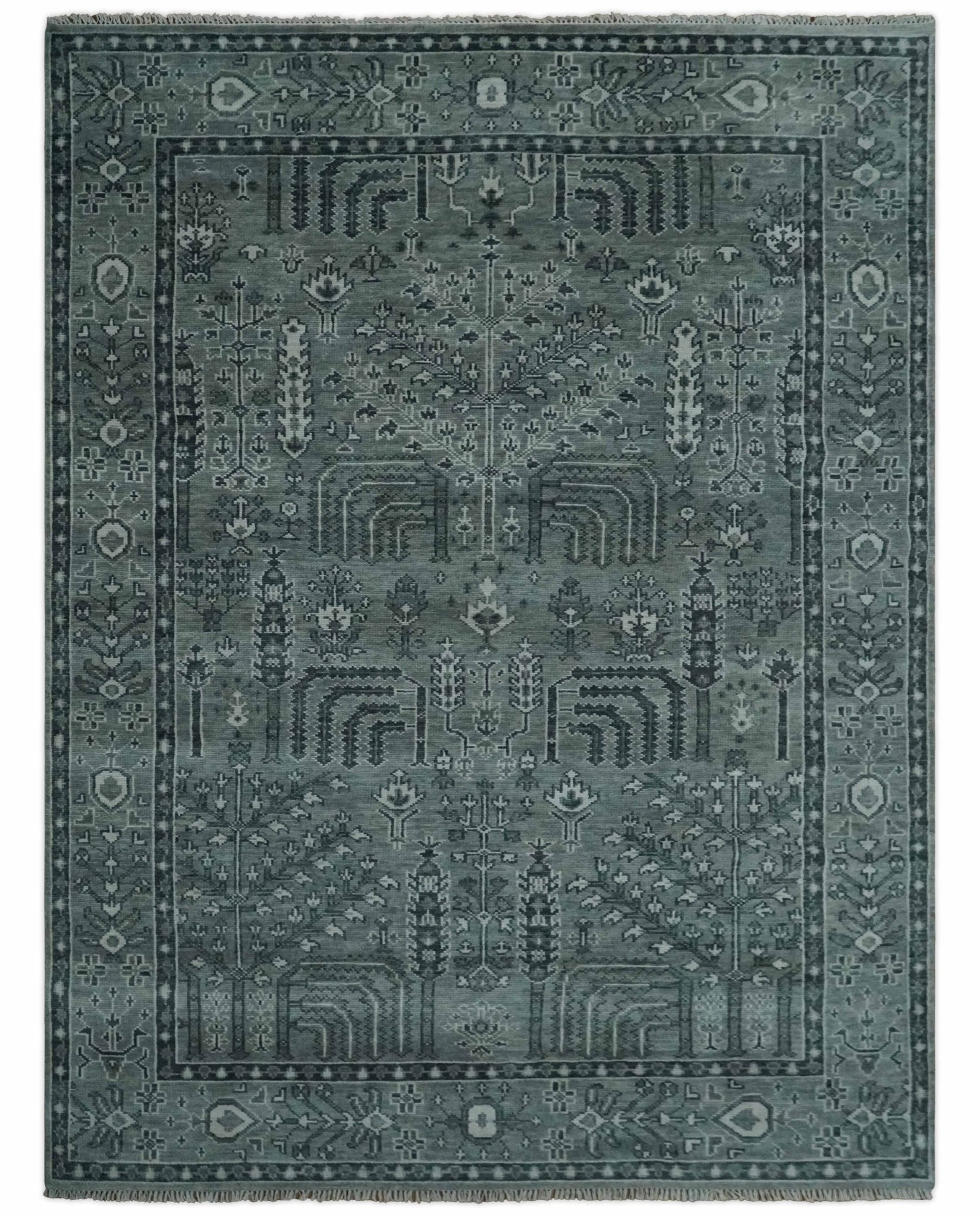 Rug in Grey-Black by Jeid Studio