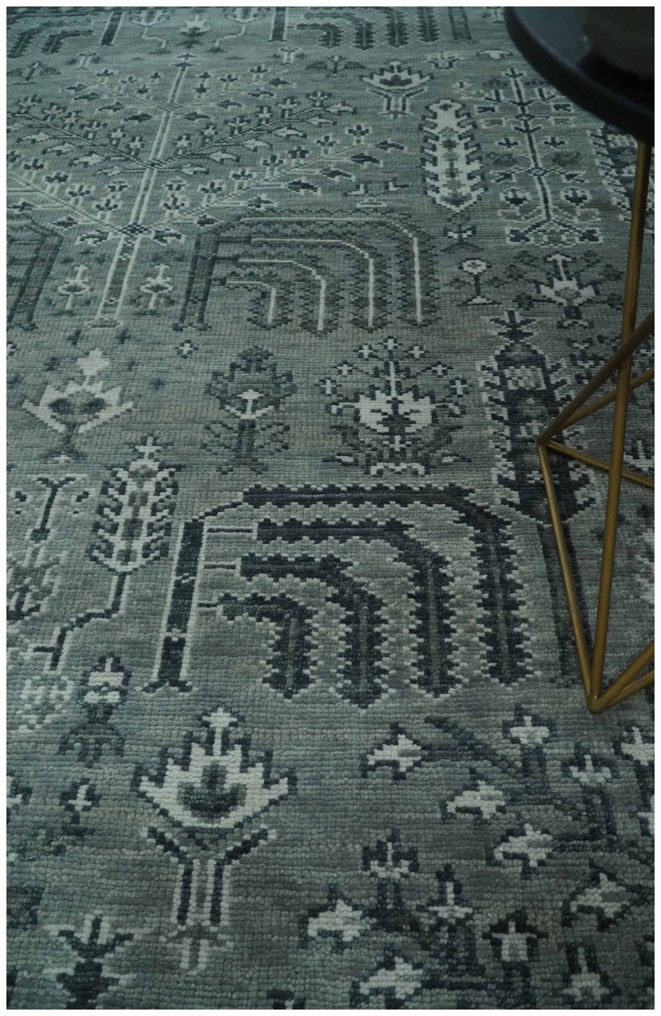 Rug in Grey-Black by Jeid Studio