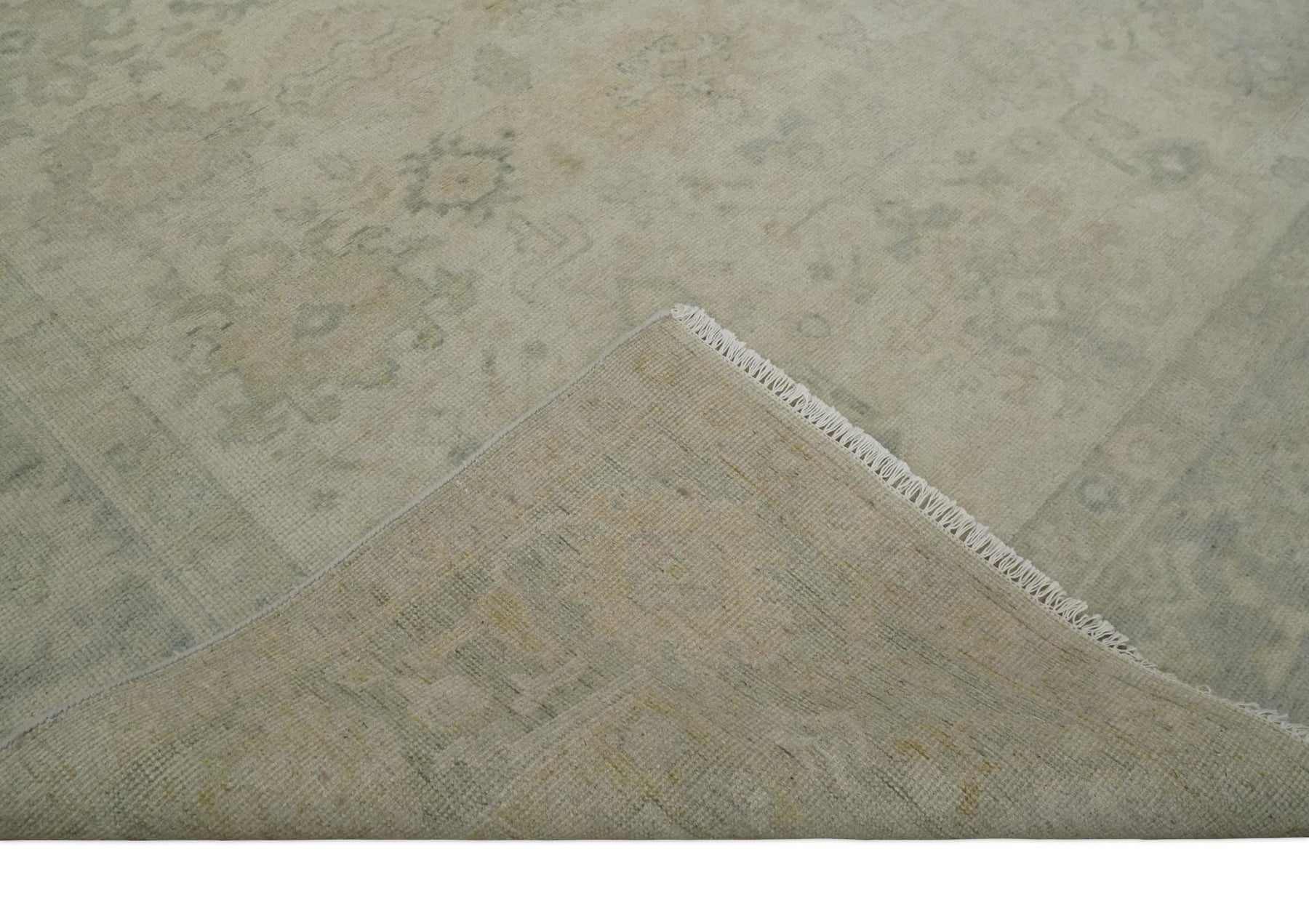Rug in Natural-Brown and White-Ivory by Jeid Studio