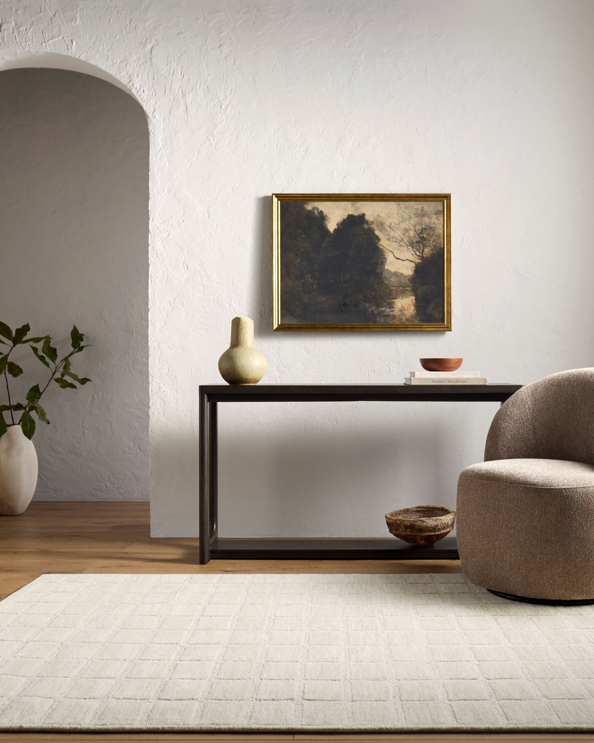 Rug in White-Ivory by Jeid Studio