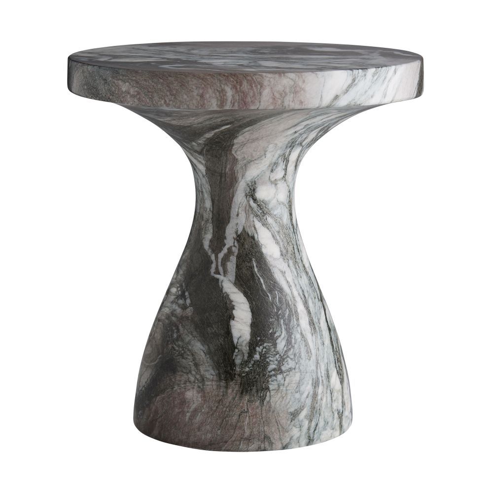 Side Table in Grey-Black and Red by Jeid Studio