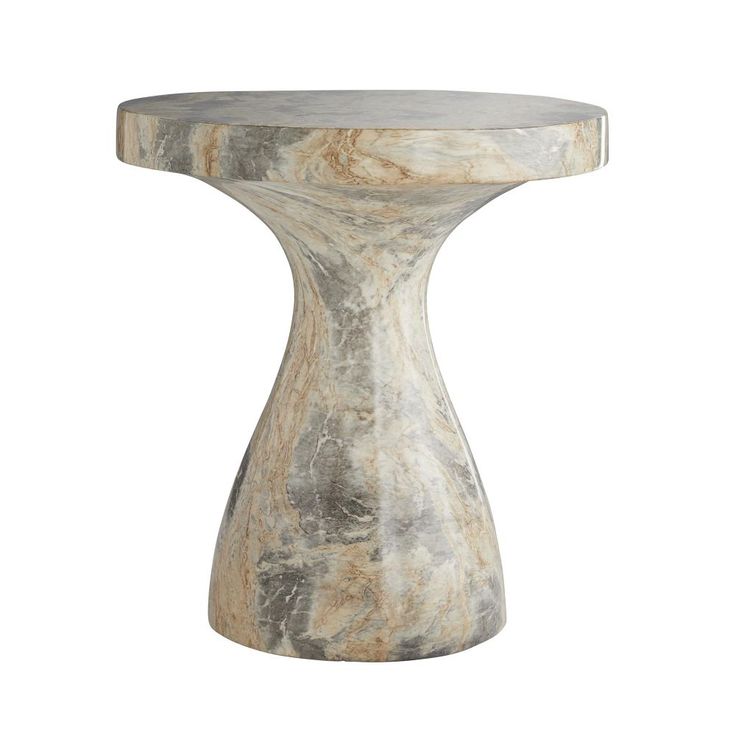Side Table in Natural-Brown and Grey-Black by Jeid Studio