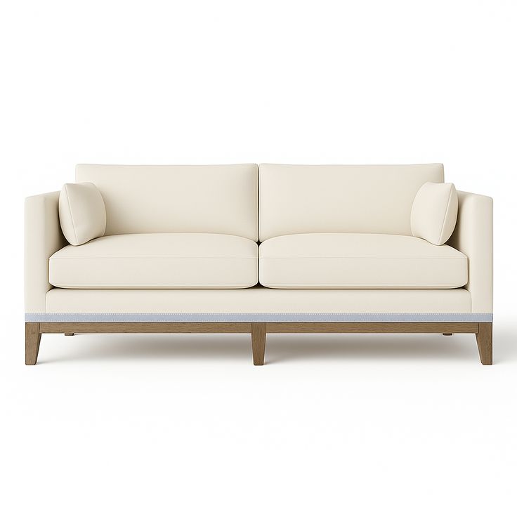 Sofa in White-Ivory and Blue by Jeid Studio