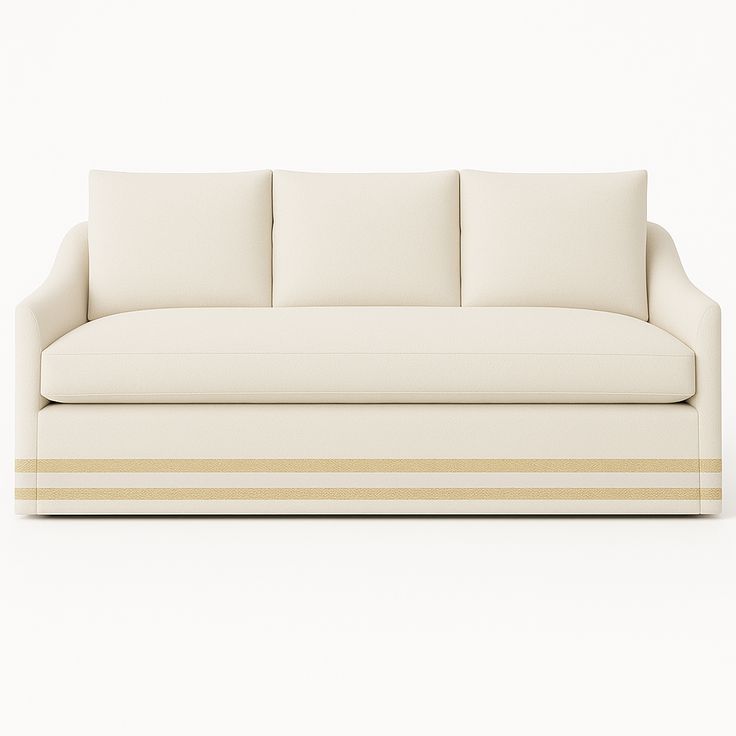 Sofa in White-Ivory and Natural-Brown by Jeid Studio
