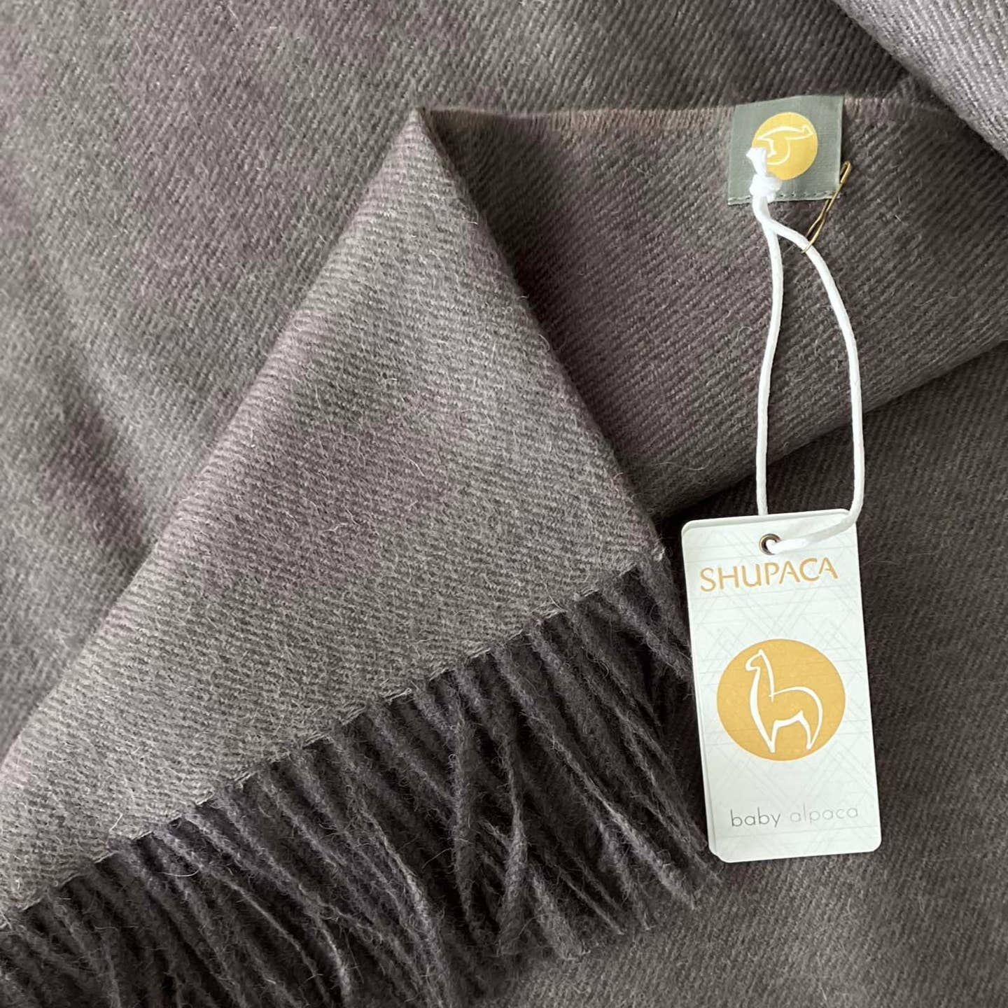 Throw Blanket in Natural-Brown by Jeid Studio