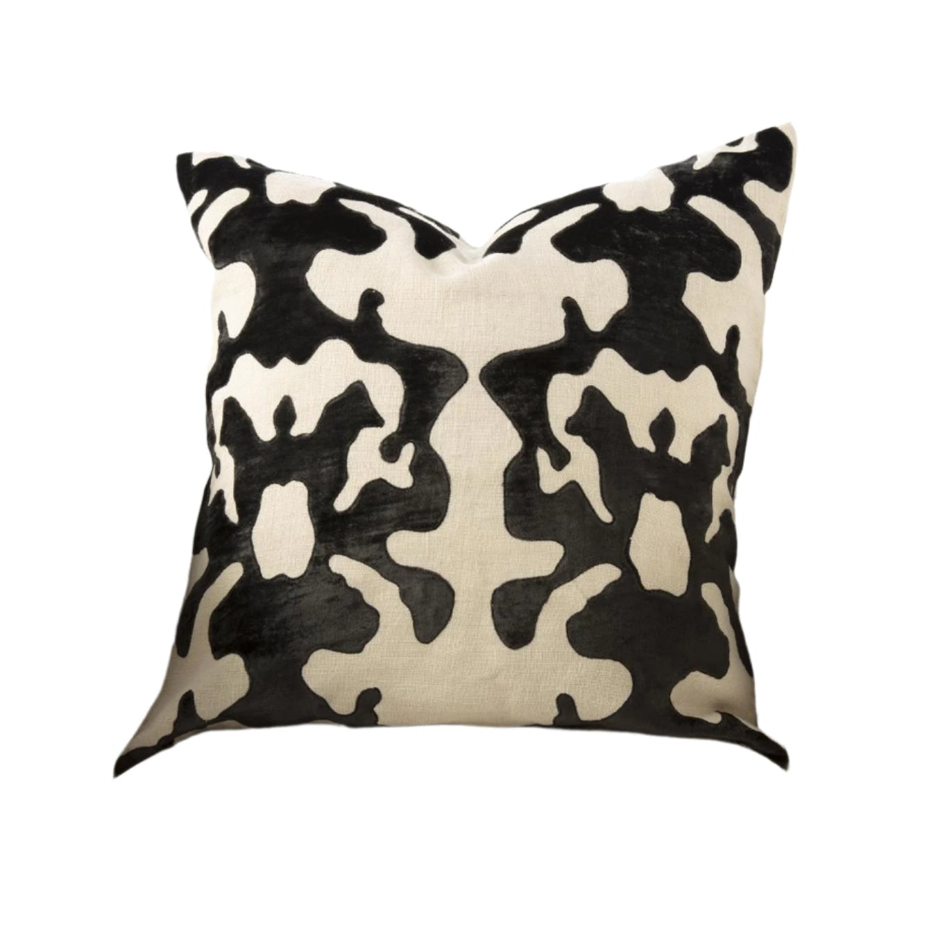 Throw Pillow in Grey-Black and White-Ivory by Jeid Studio