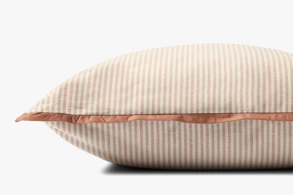 Throw Pillow in Natural-Brown, Orange, and Pink by Jeid Studio