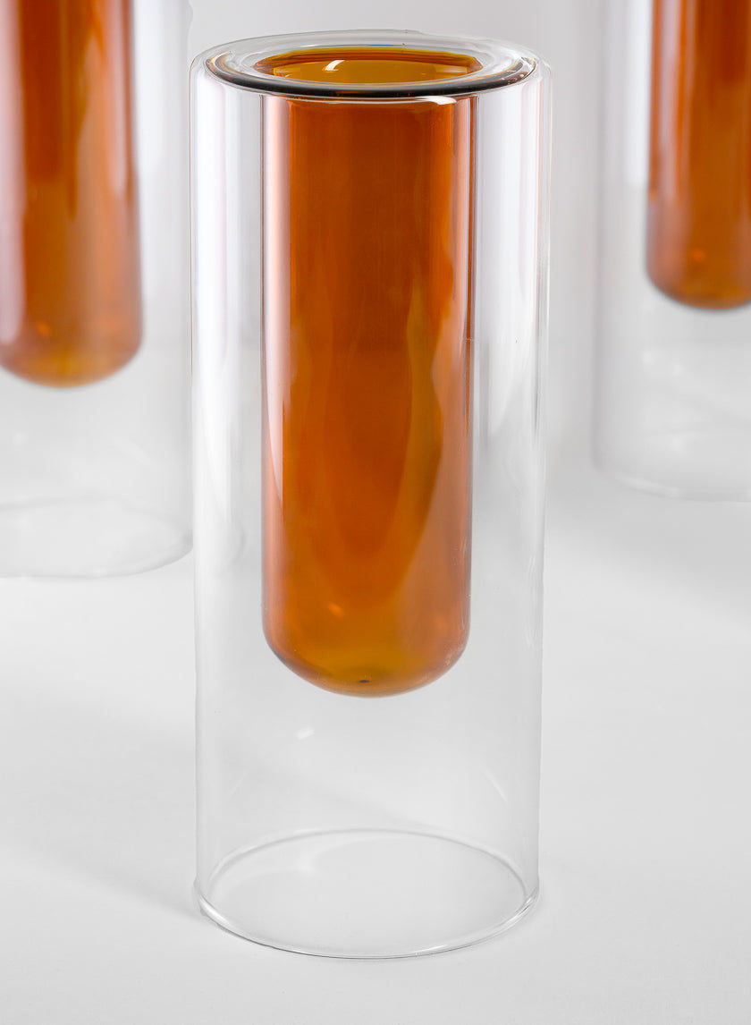 Vase in Natural-Brown and Orange by Jeid Studio