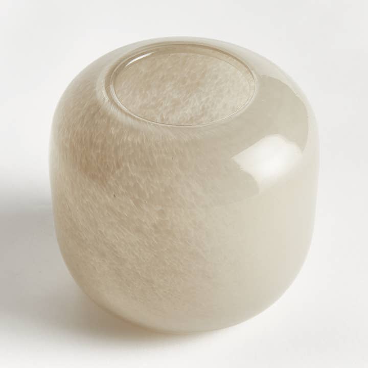 Vase in White-Ivory and Natural-Brown by Jeid Studio