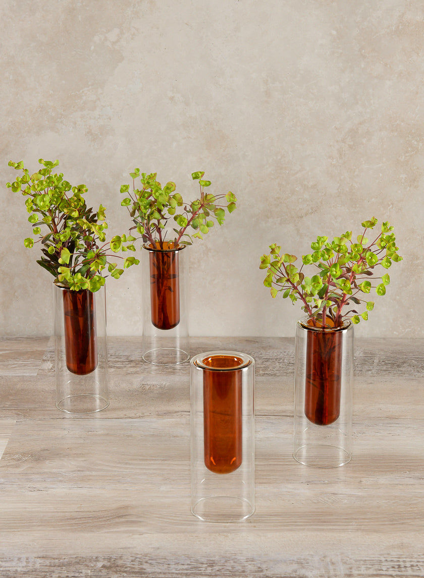 Vase in Natural-Brown and Orange by Jeid Studio