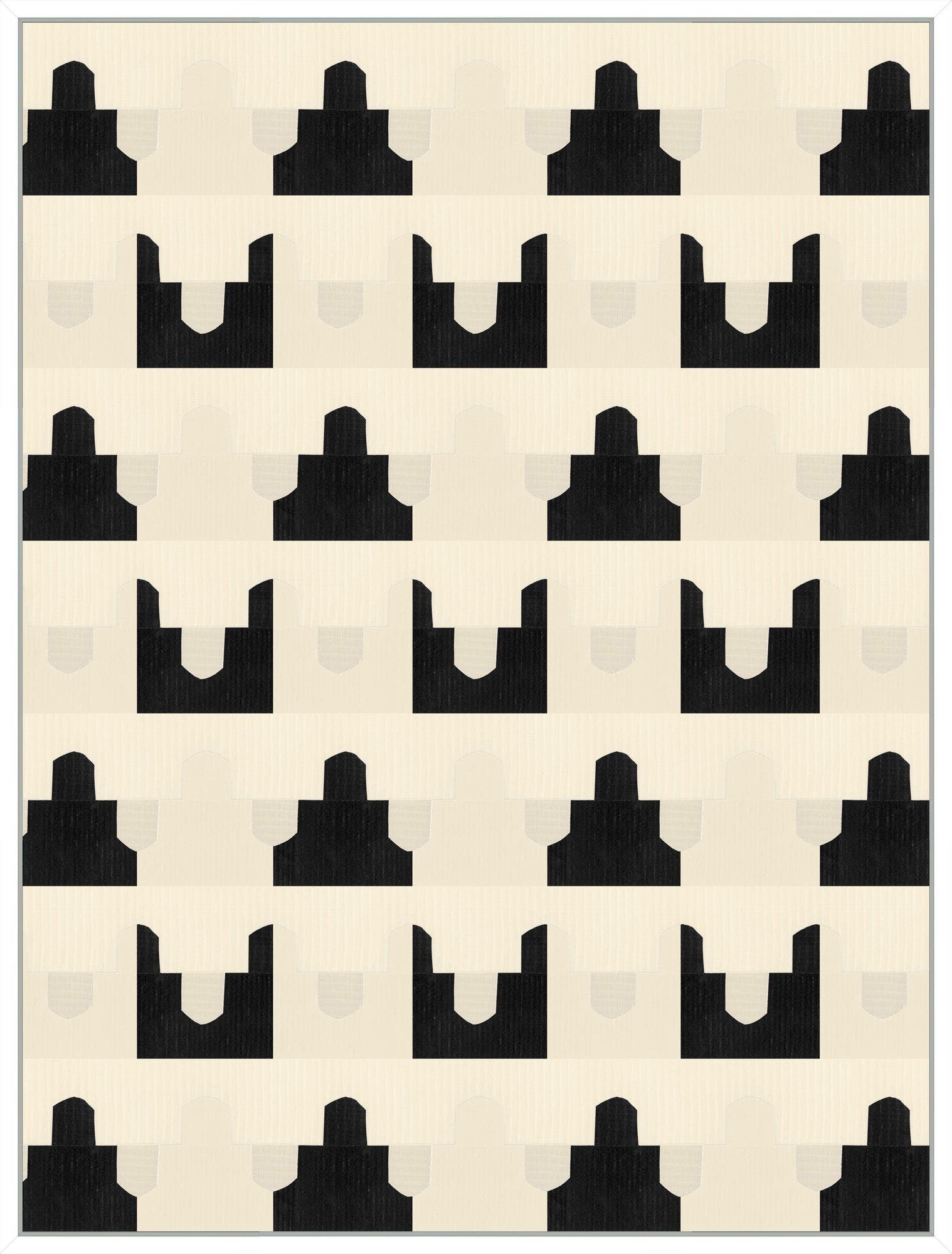 Wall Decor in Grey-Black and White-Ivory by Jeid Studio