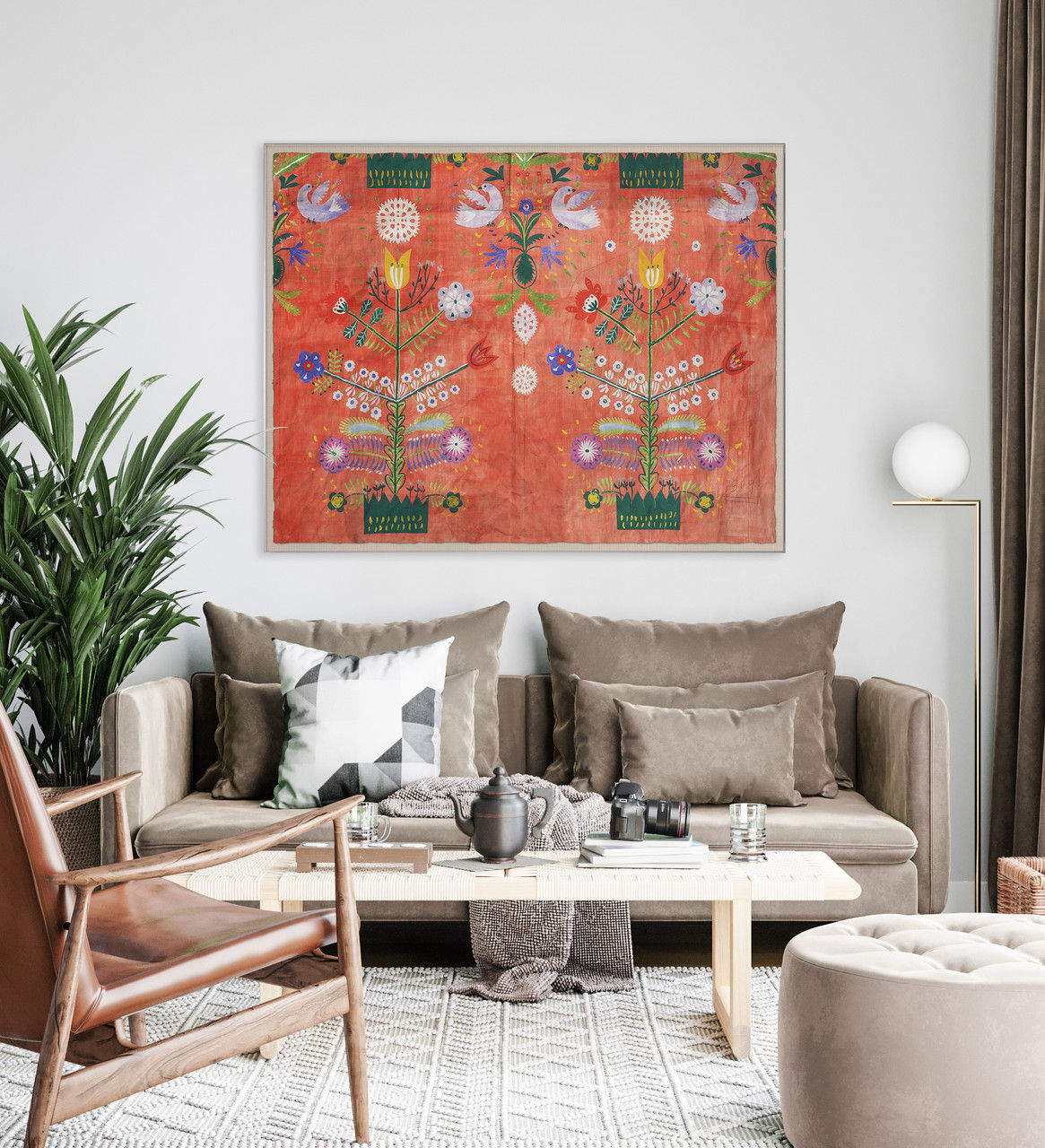 Wall Decor in Red by Jeid Studio